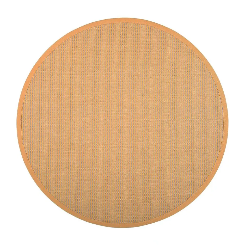 VM-Carpet Pyöreät Matot*Lyyra 71 keltainen, Ø 240 cm, kantti 41