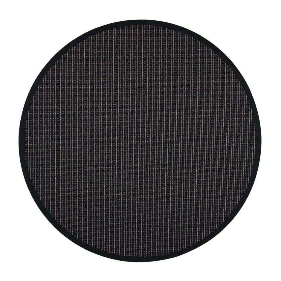 VM-Carpet Pyöreät Matot*Lyyra 70 musta, Ø 133 cm, kantti 17