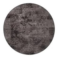 VM-Carpet Pyöreät Matot*matto Rustiikki ø 160 cm 98 musta