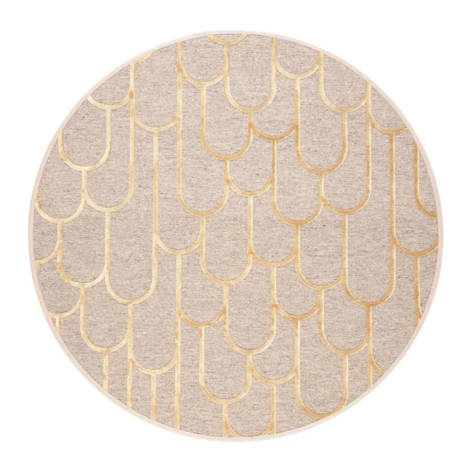 VM-Carpet Pyöreät Matot*Paanu, 7 kulta, Ø 200 cm