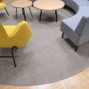 VM-Carpet Pyöreät Matot*Panama 9007 natural, Ø 240 cm, kantti pellava