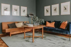 VM-Carpet Pyöreät Matot*Puuteri 164 oliivi, 200*300 cm, kantti 5921