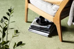 VM-Carpet Pyöreät Matot*Satine 572 vihreä, Ø 133 cm, kantti 5784