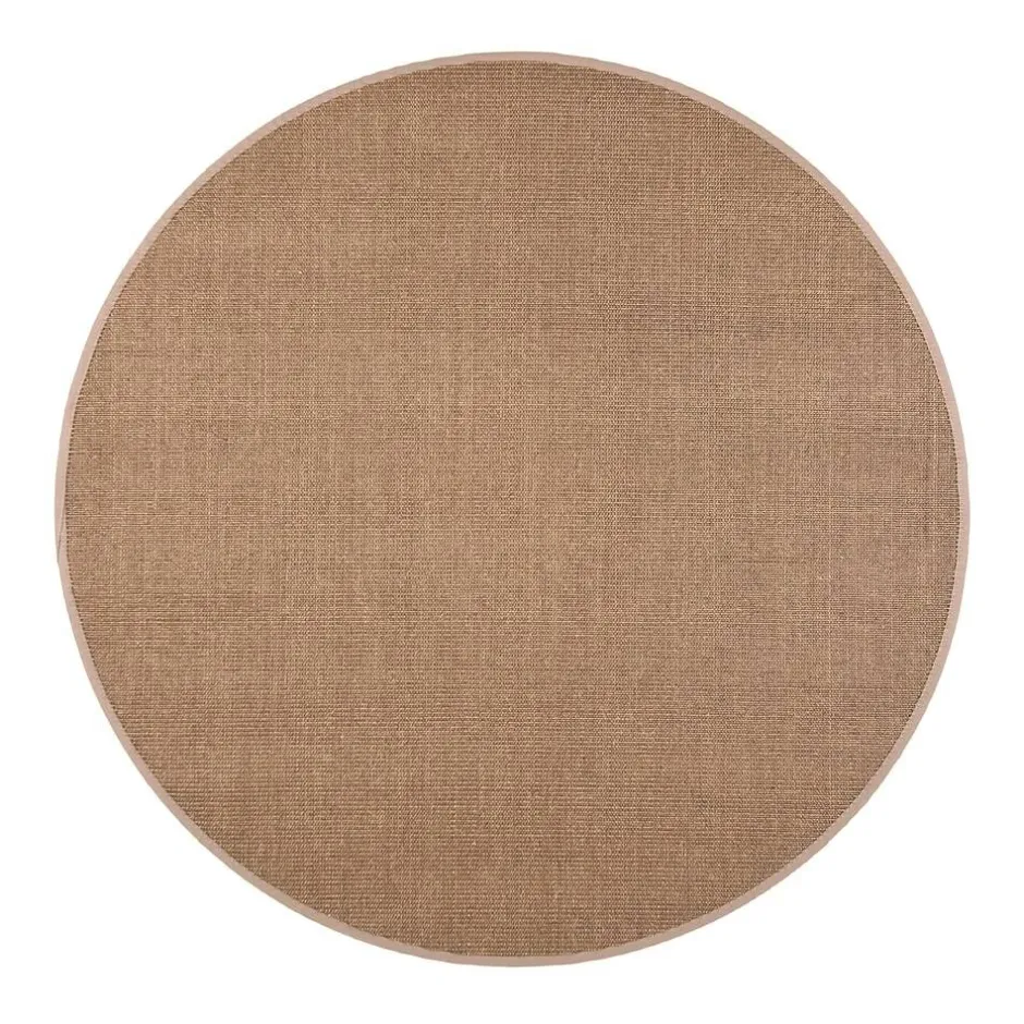 VM-Carpet Pyöreät Matot*Sisal, 85 taupe, Ø 200 cm, kantti 25 B