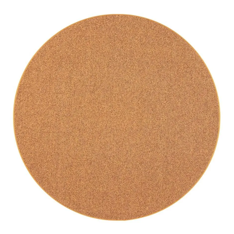 VM-Carpet Pyöreät Matot*Tweed, 52 keltainen, Ø 133 cm, kantti 5674
