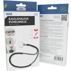 Wave Kuulokkeet Ja Puhelintarvikkeet*puhelimen kaulanauha musta