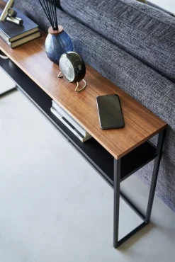 Yamazaki Huonekalut*konsolipöytä Tower hyllyllä musta