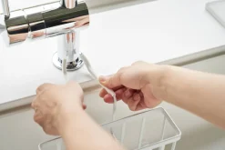 Yamazaki Puhdistus Ja Siivous|Ruoansäilytys Ja Järjestys*kori tiskialtaaseen Tower valkoinen
